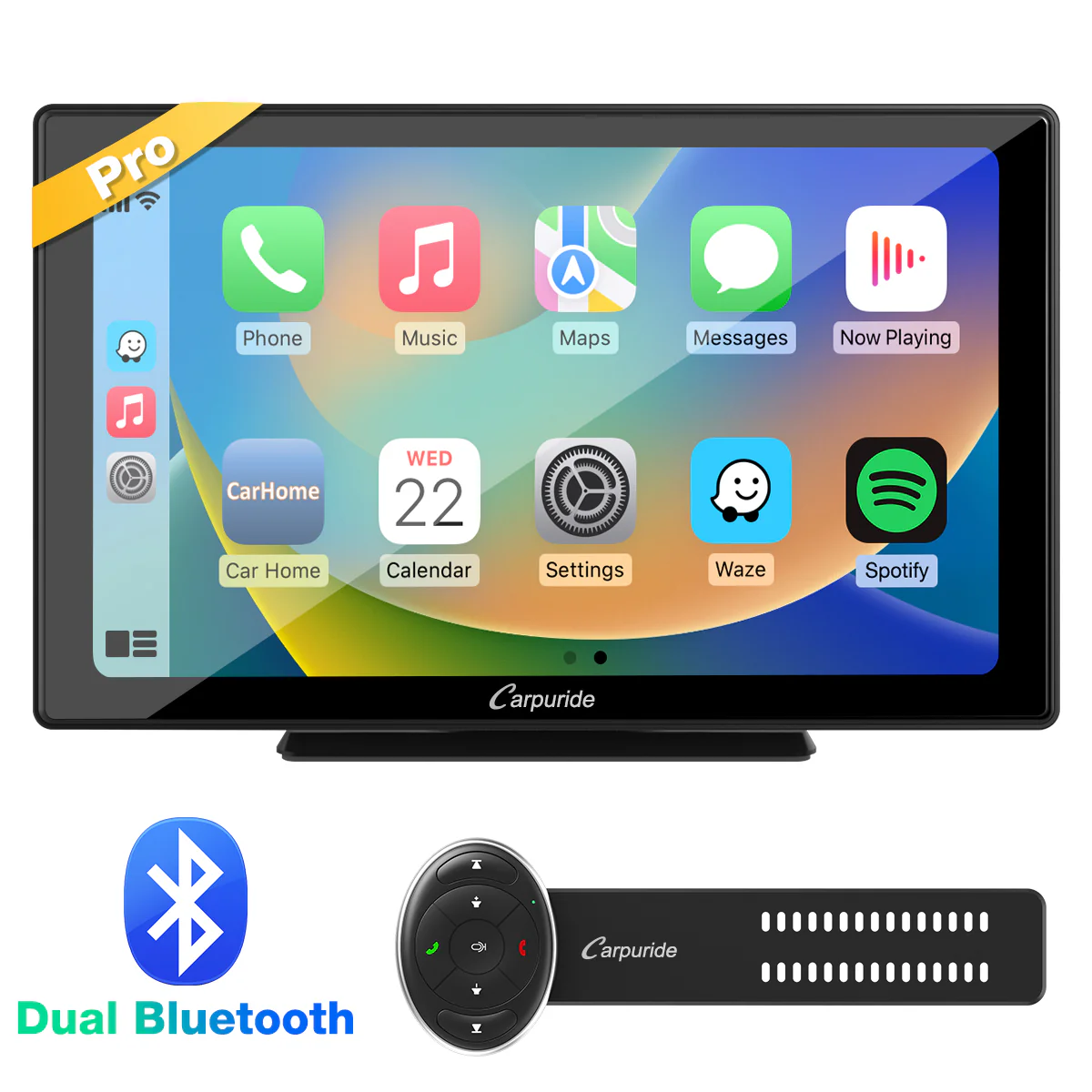 CARPURIDE W901 Pro Portable Smart Multimedia Dual Bluetooth Dashboard Console - Image 10