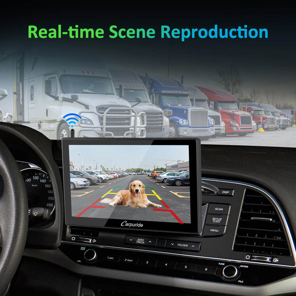 CARPURIDE W901 Pro Portable Smart Multimedia Dual Bluetooth Dashboard Console With WF01 Wireless Rear Camera - Image 10