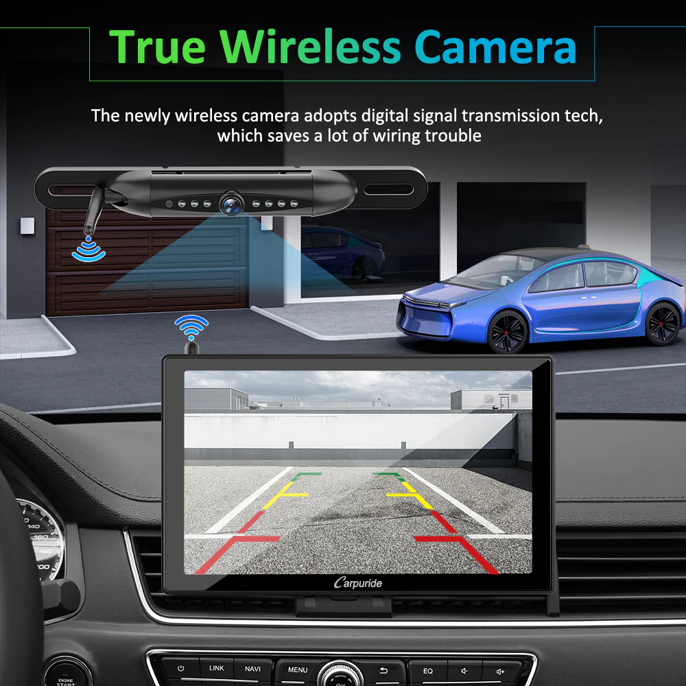 CARPURIDE W901 Pro Portable Smart Multimedia Dual Bluetooth Dashboard Console With WF01 Wireless Rear Camera - Image 9