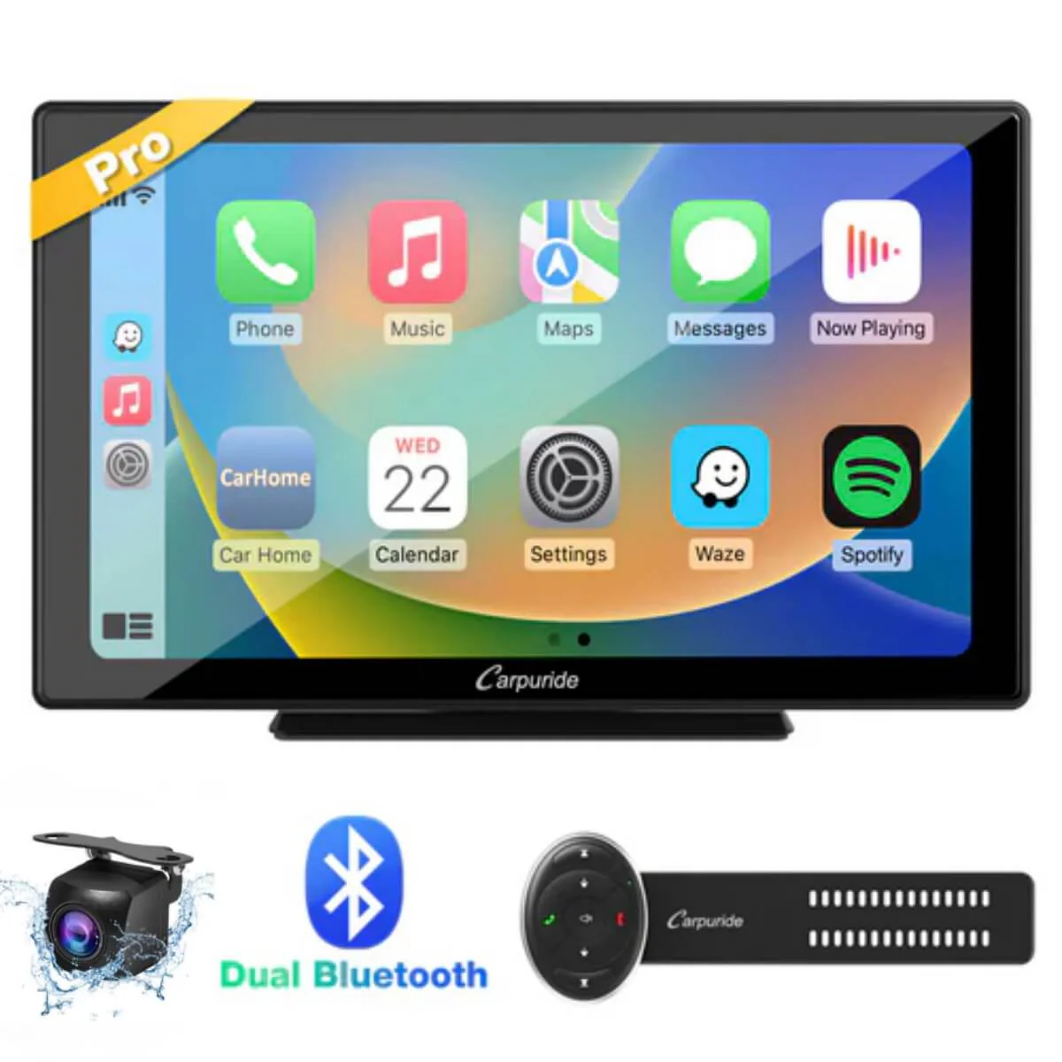 CARPURIDE W901 Pro Portable Smart Multimedia Dual Bluetooth Dashboard Console - Image 12