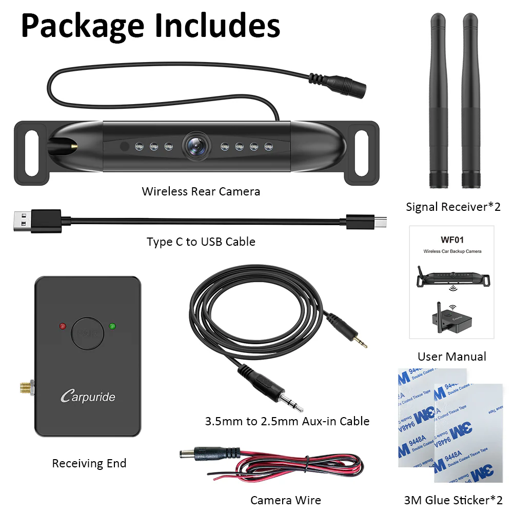 CARPURIDE WF01 Wireless Rear Camera (Only Suitable for Carpuride Screen) - Image 11