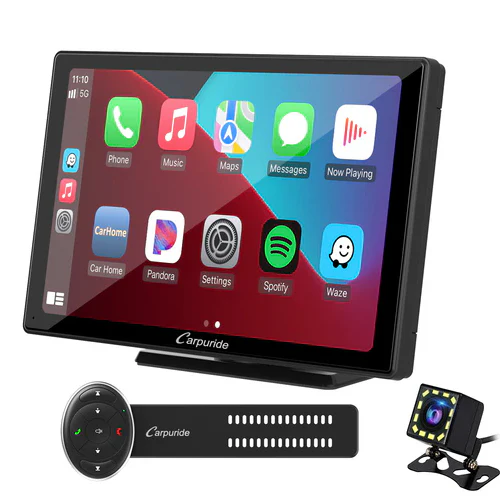 CARPURIDE W901 Portable Car Stereo, support Google and Siri Assistant, 9 Inch IPS Touch screen, Car Radio Receiver with Carplay/ Android Auto/GPS /Mirror link/Bluetooth/FM/Light-sensing/EQ effect - Image 10