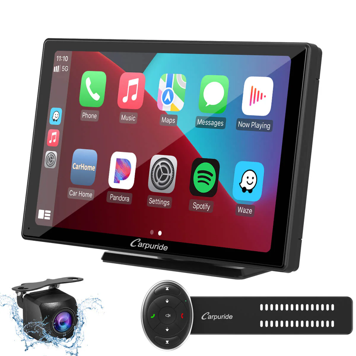CARPURIDE W901 Portable Car Stereo, support Google and Siri Assistant, 9 Inch IPS Touch screen, Car Radio Receiver with Carplay/ Android Auto/GPS /Mirror link/Bluetooth/FM/Light-sensing/EQ effect - Image 12